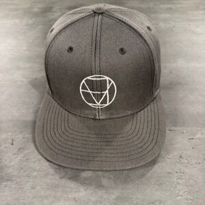 Pentagram Cult Wiccan Snapback Hat Gray White Faded Trucker Cap Art Abstract
